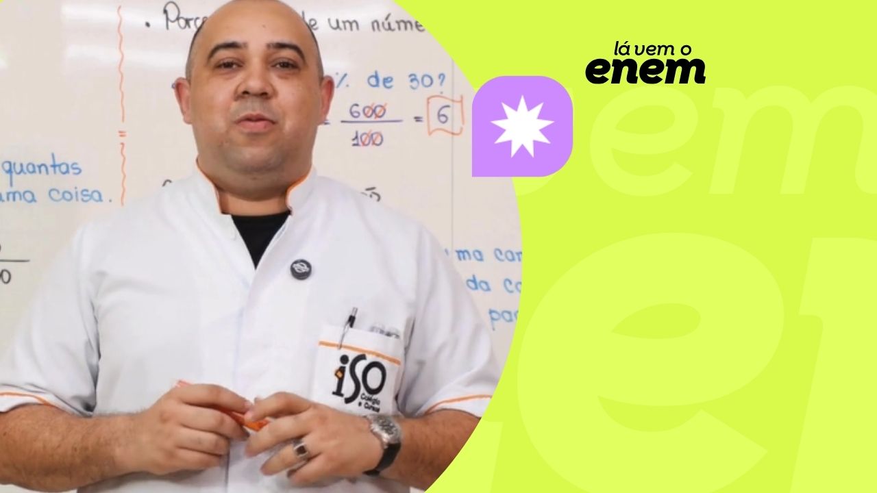 Videoaula de matemática sobre porcentagem