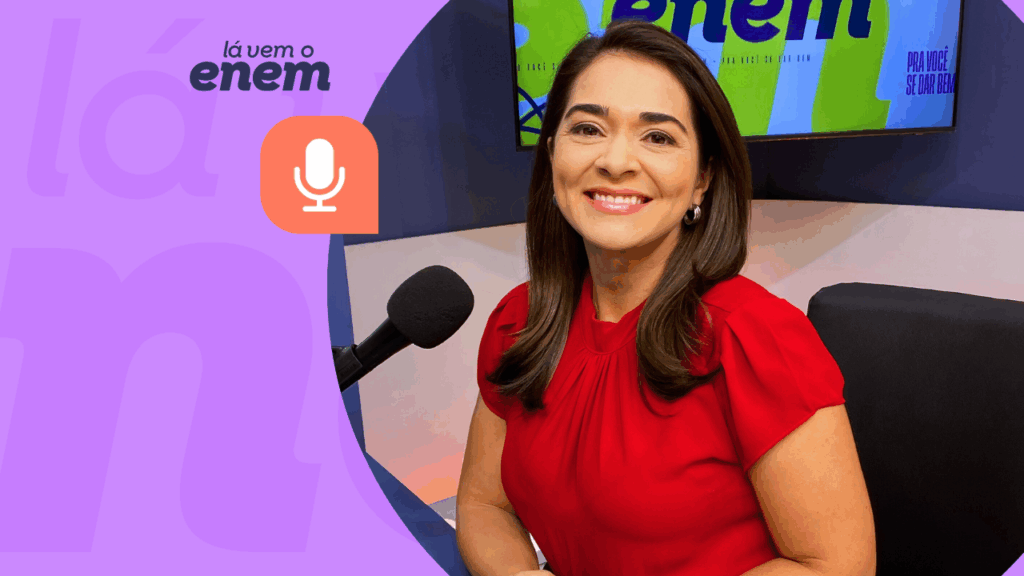 Videocast com Zuila David. Foto: Lá Vem o Enem