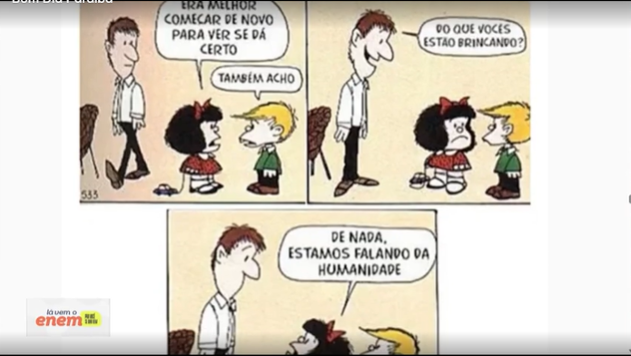 Meme no Enem. Questão Mafalda